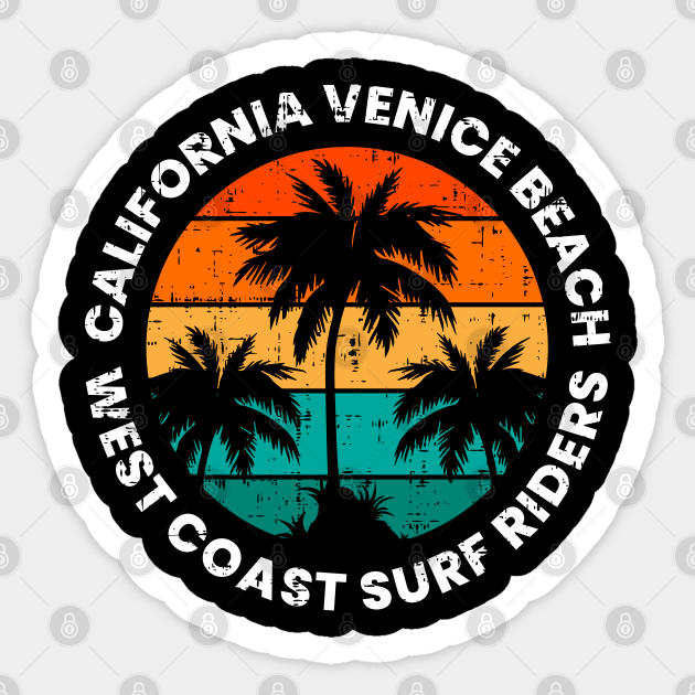 California Venice beach Sticker by Mako Design 